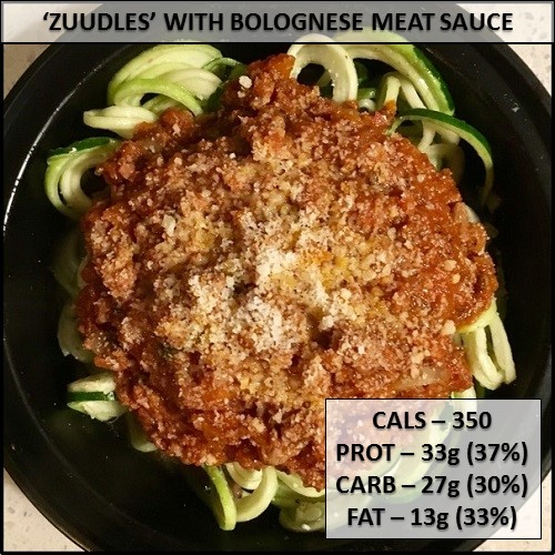zucchini noodles bolognese, high protein meal, healthy meal idea, healthy recipe, healthy italian food, home cooking